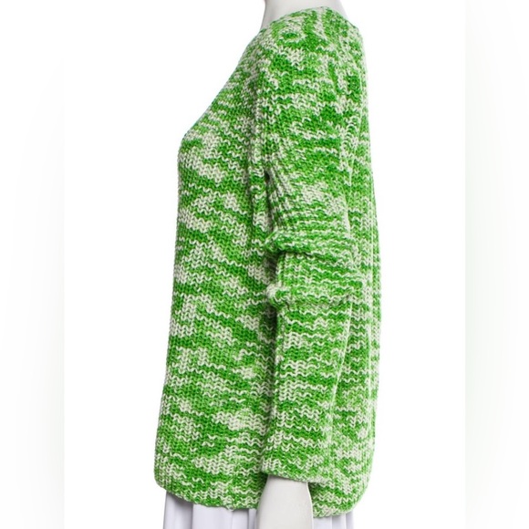 Celine green and white cable knit pullover sweater - Picture 3 of 6
